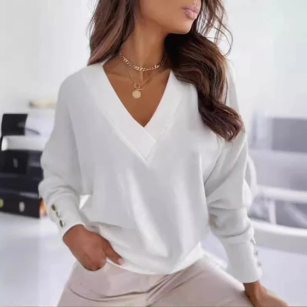 Pull élégant à col en V