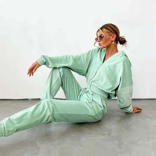 Ensemble de joggings légers zippés