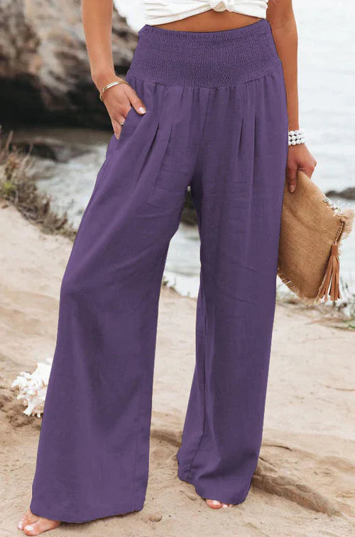 Pantalon large décontracté